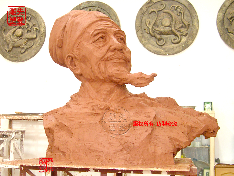 李时珍人物肖像心博网页 伟人心博网页 李时珍玻璃钢材质心博网页 南京心博网页厂 江苏铸造厂 卡通心博网页